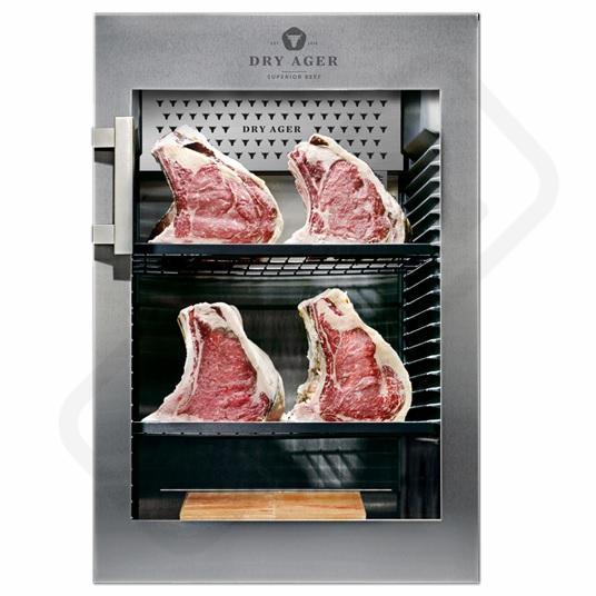 Chladnička na dozrievanie a skladovanie hovädzieho mäsa. DRY AGER DX500 Premium S DX-LED Salt wall