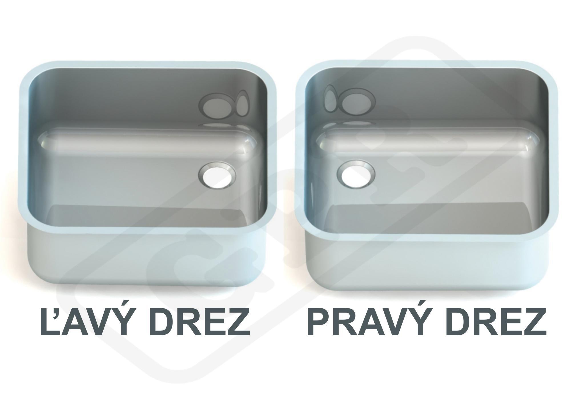 Nerezové drezy 500 x 400