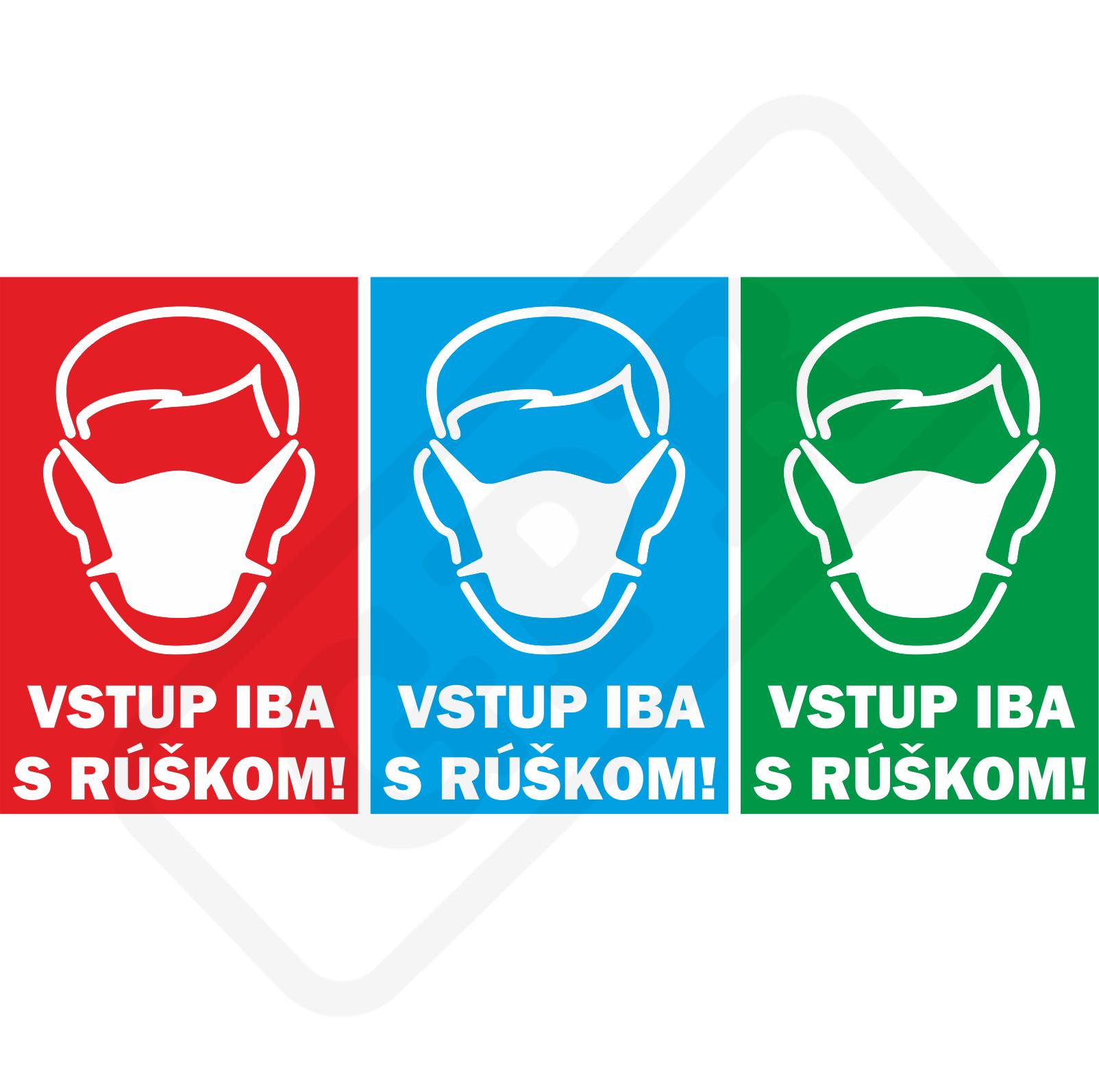 Nálepka na stenu "VSTUP IBA S RÚŠKOM"