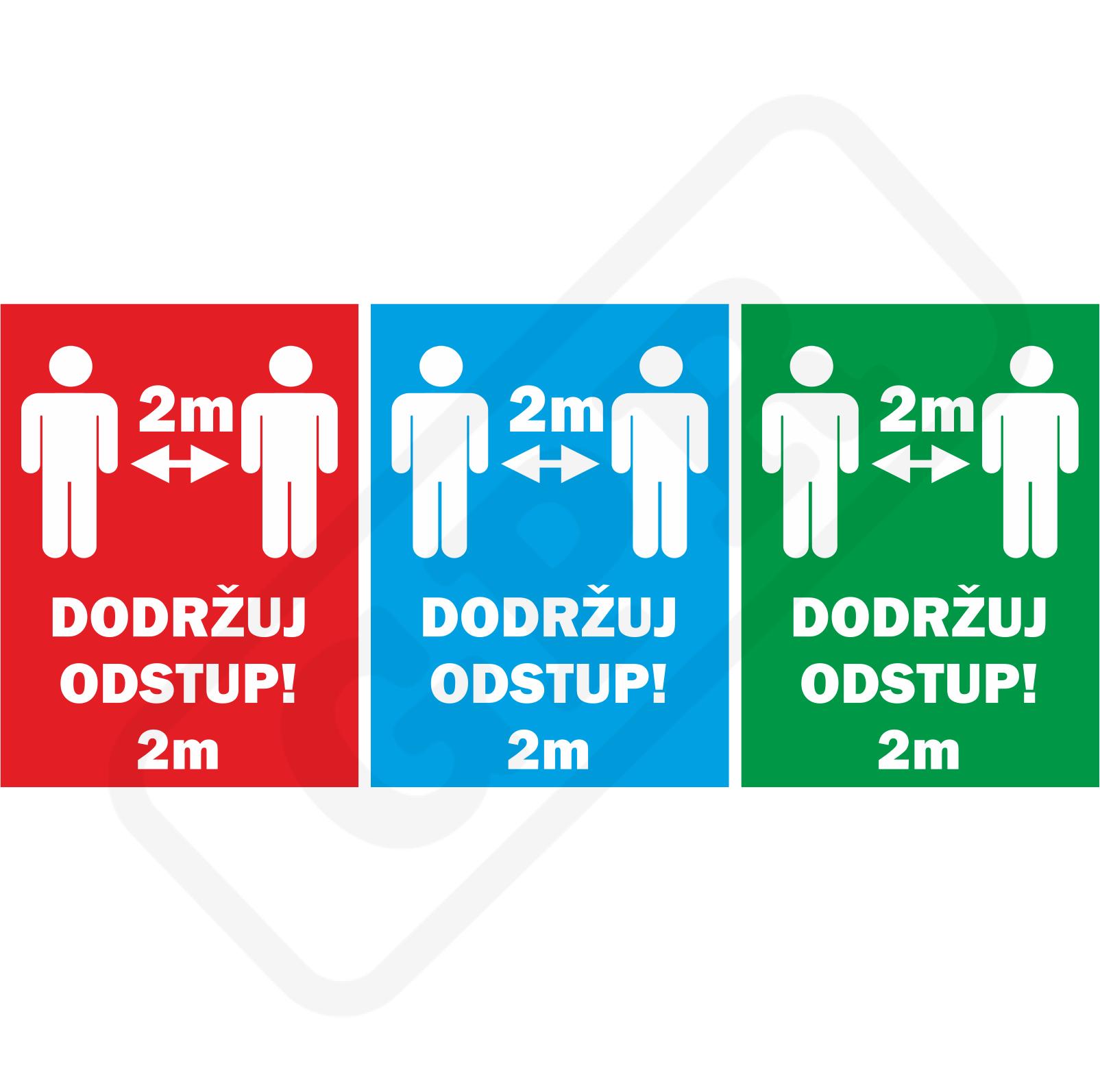 Nálepka na stenu "DODRŽUJ ODSTUP"