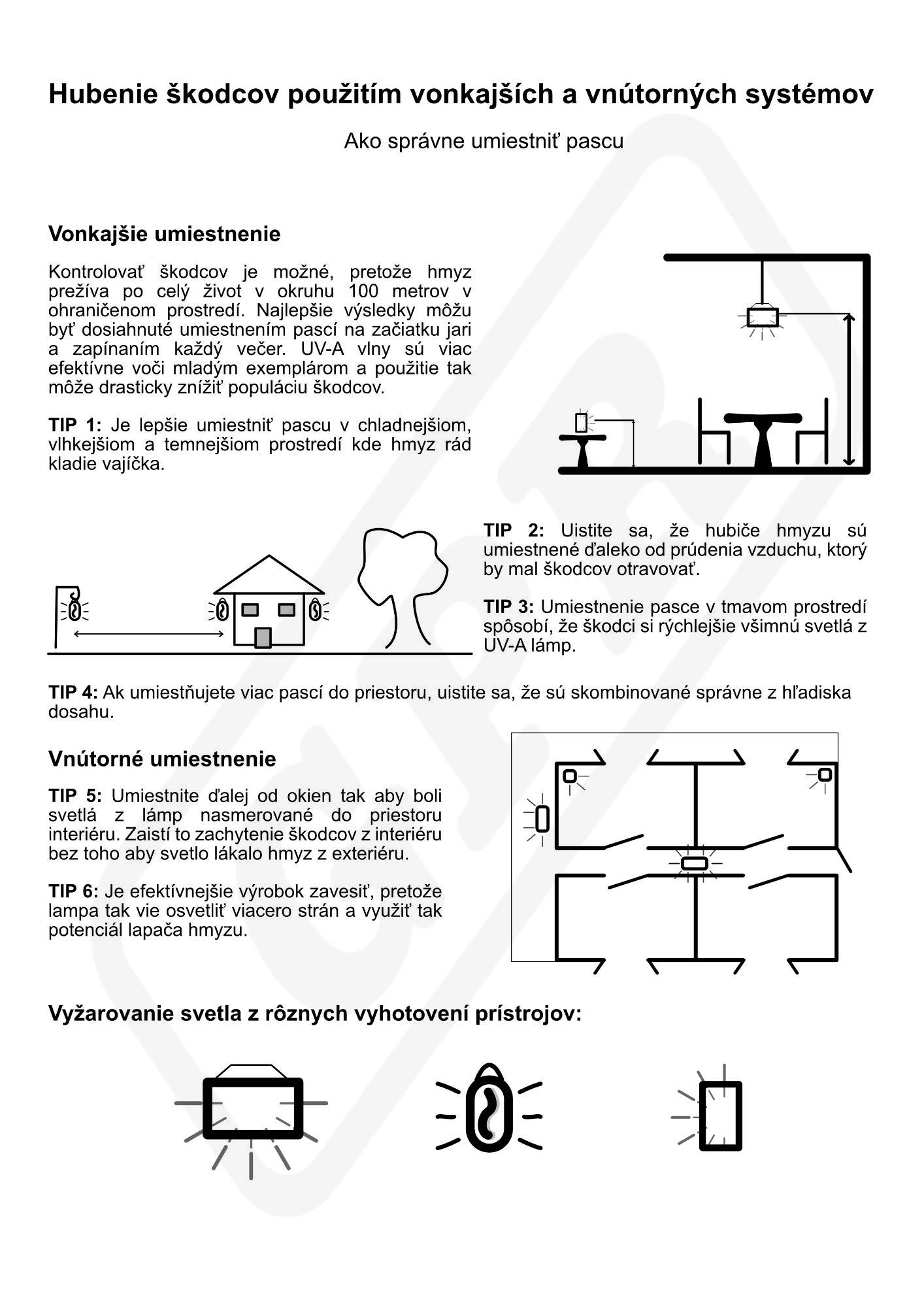 Elektrický lapač hmyzu MO-EL MO-STICK UV-A s lepivou plochou