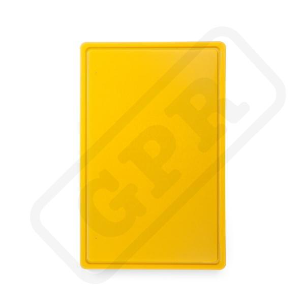 Doska na krájanie - plast, žltá