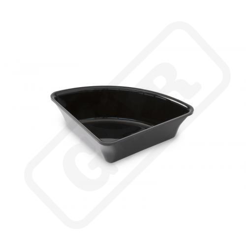 PLEXI Miska 1/4 kruh 90° čierna lesklá