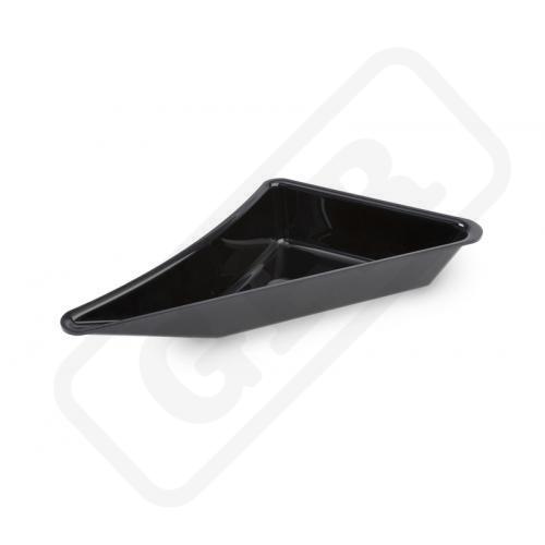PLEXI Miska trojuholník ľavý čierna lesklá