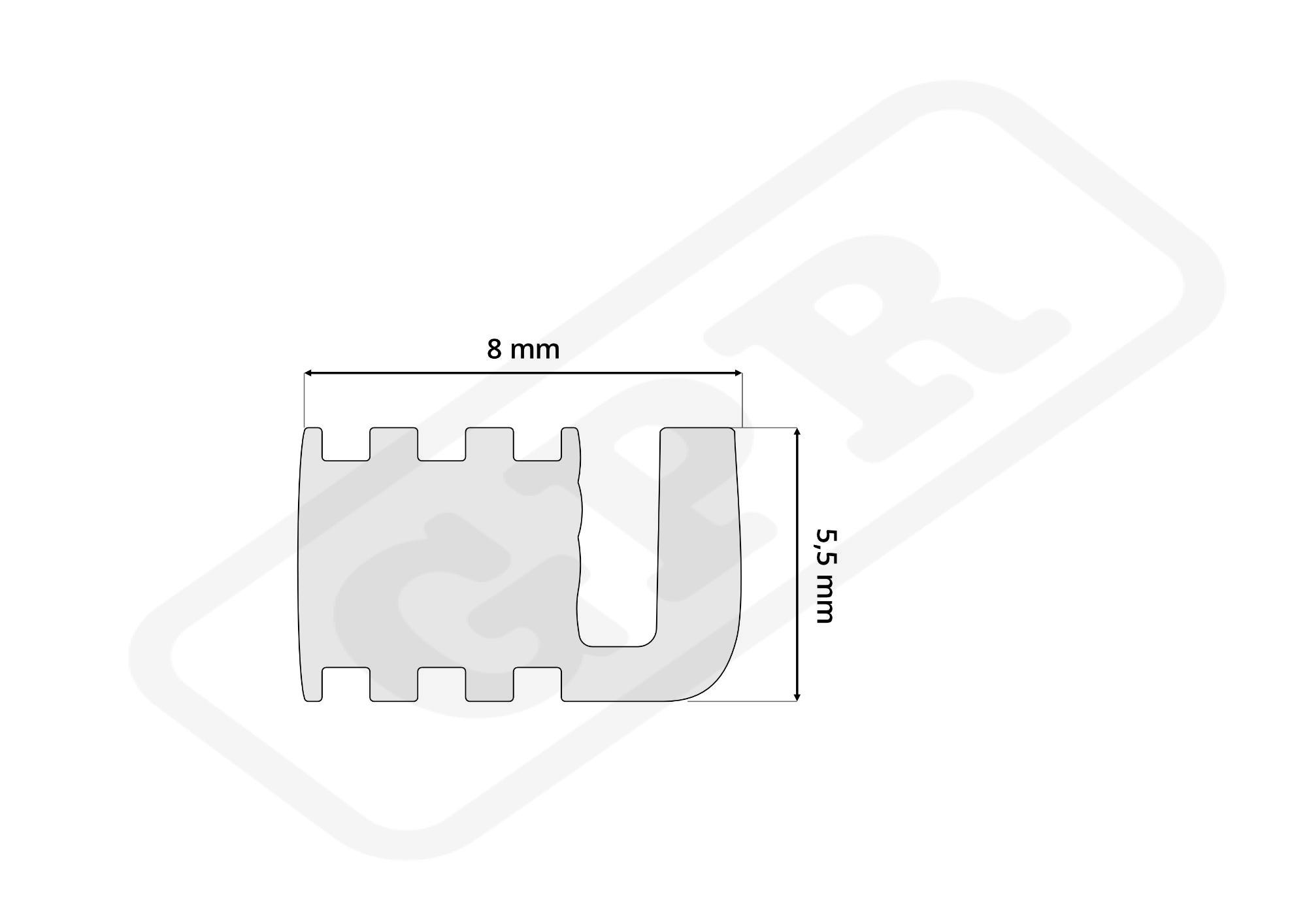 Tesnenie veka 5,5mm pre komorové baličky Henkovac