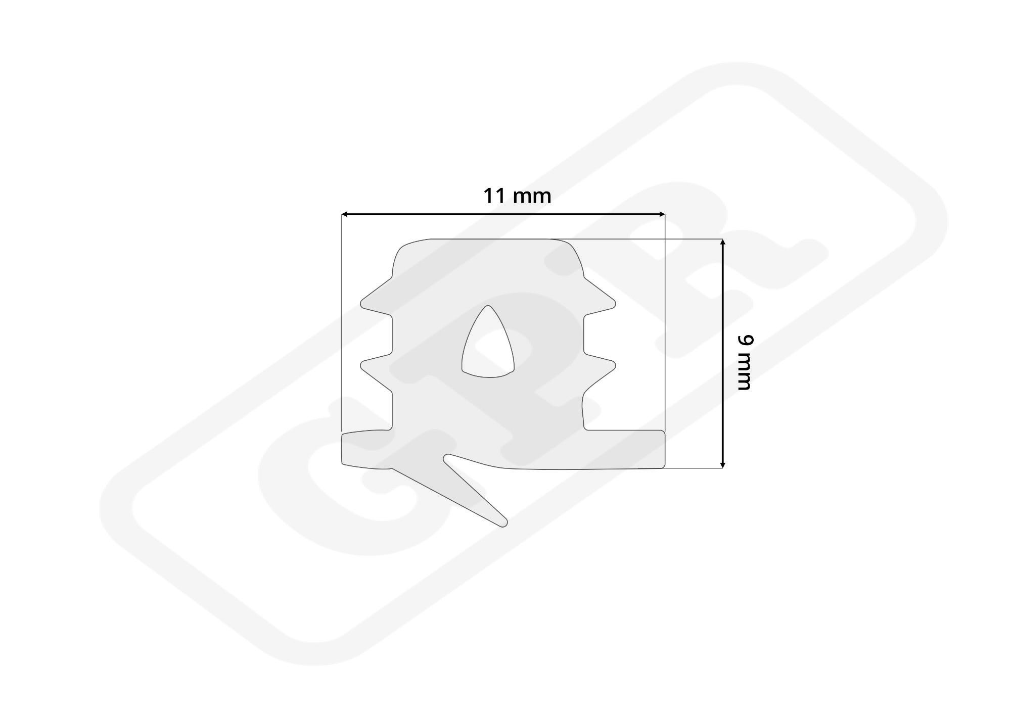 Tesnenie veka EPDM 9x11 mm pre komorové baličky Henkovac