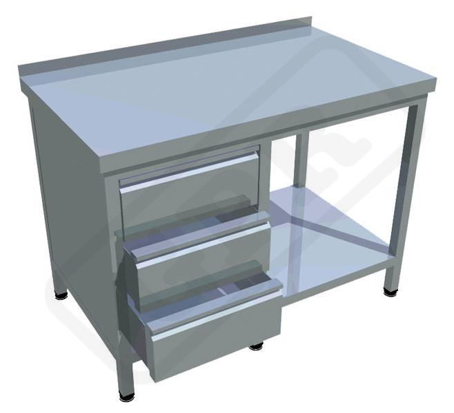 Pracovný stôl nerezový T-AZS 1600x700x900 (cena po zľave 30%)