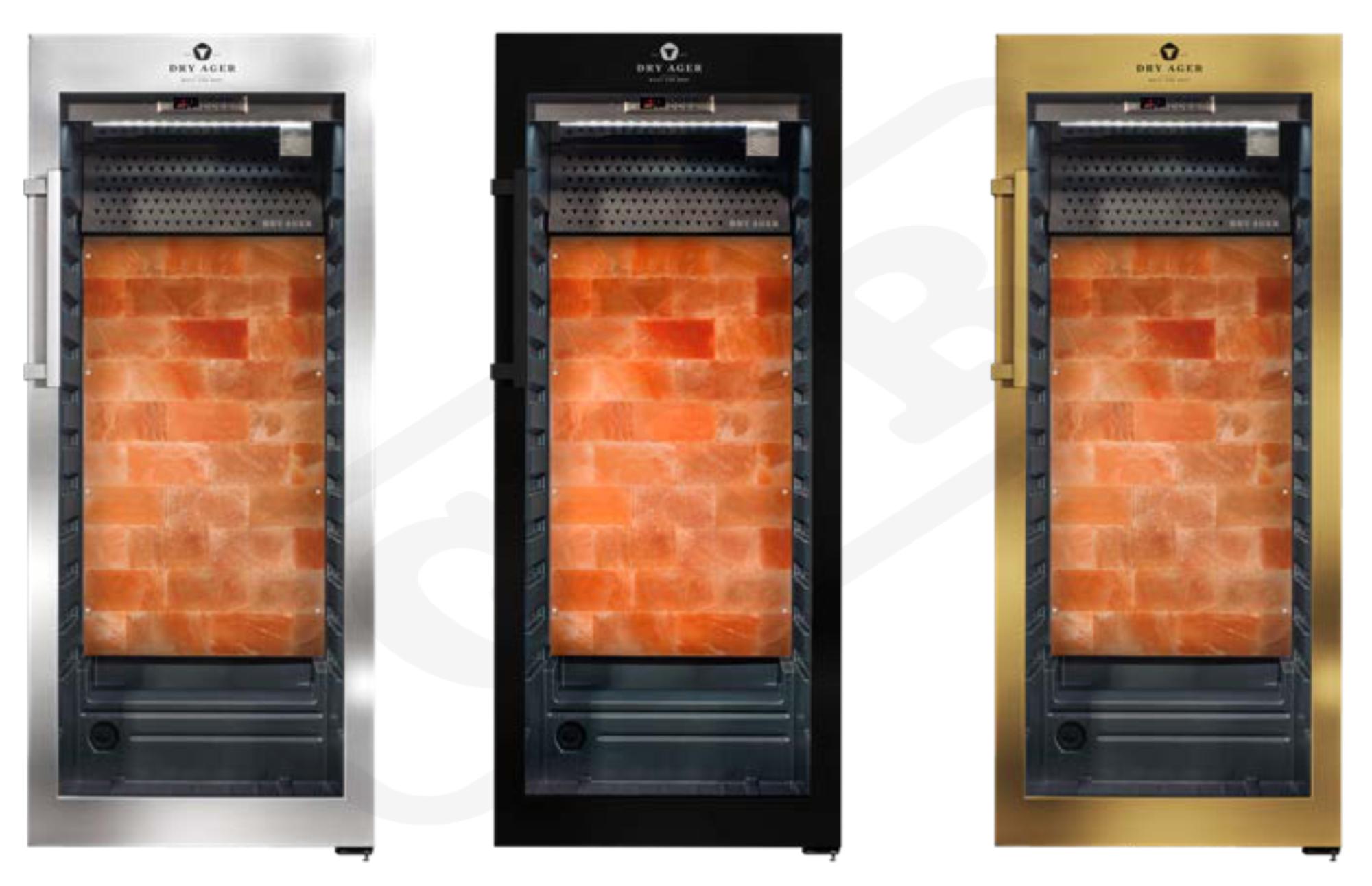 Chladnička na dozrievanie a skladovanie hovädzieho mäsa. DRY AGER DX1000 Premium S  DX-LED Salt wall